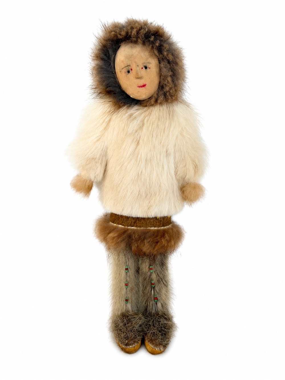Vintage Handmade Inuit Alaskan Arctic Native Fur Folk Art Doll